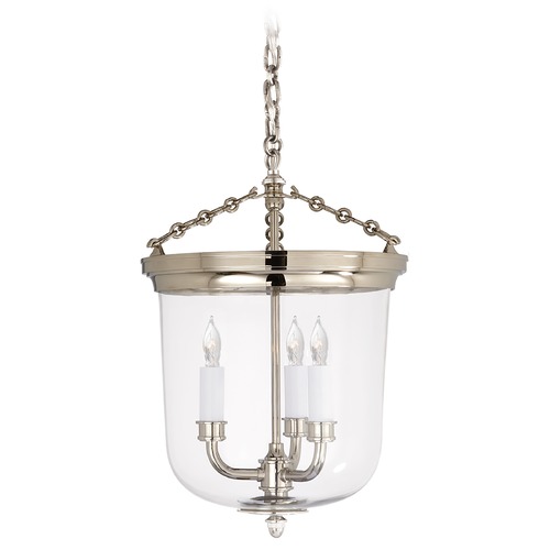 Thomas OBrien Merchant Lantern in Polished Nickel by Visual Comfort Signature