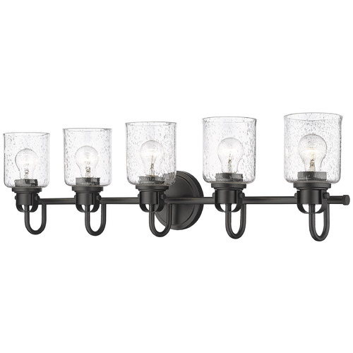 Z-Lite Kinsley Matte Black Bathroom Light by Z-Lite 340-5V-MB