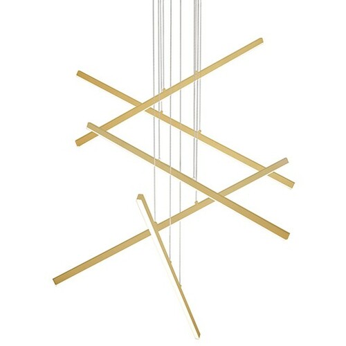Vega Brushed Gold LED Multi-Light Pendant by Kuzco Lighting