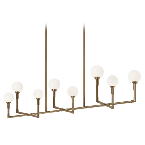 Matteo Lighting Candlestix Aged Gold Brass Island Light