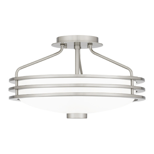 Quoizel Lighting Emile 16-Inch Semi-Flush Mount in Brushed Nickel by Quoizel Lighting EML1716BN