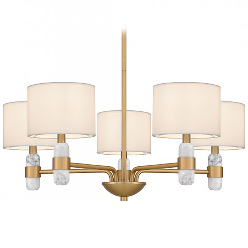 Quoizel Lighting Kimberly Brushed Weathered Brass Chandelier