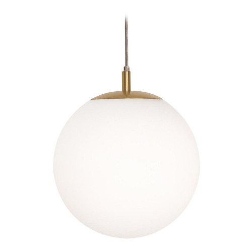 AFX Lighting Afx Lighting Loretto Satin Brass Pendant Light with Globe Shade LRTP11MBSB