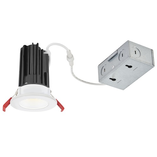 2'' LED Canless 15W White/White Recessed Downlight 2700K 24Deg IC Rated By Recessso