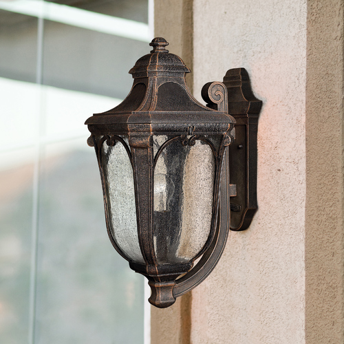 Hinkley Seeded Glass Outdoor Wall Light Bronze Hinkley 1314MO