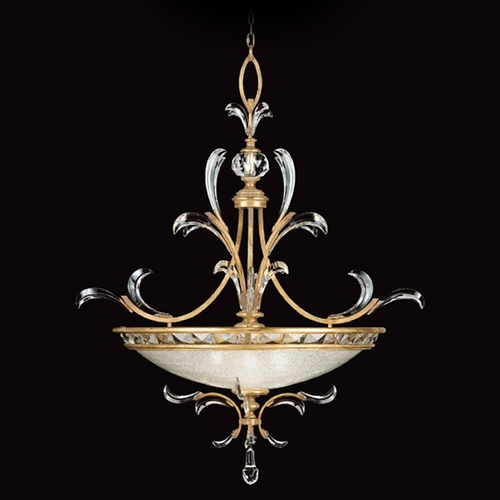 Fine Art Lamps Beveled Arcs Gold Leaf Pendant Light