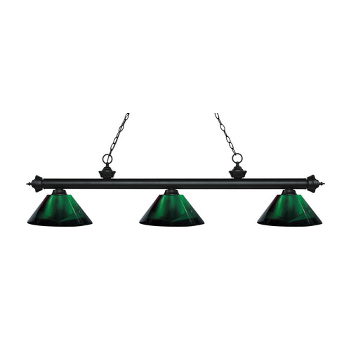 Riviera Matte Black Billiard Light by Z-Lite