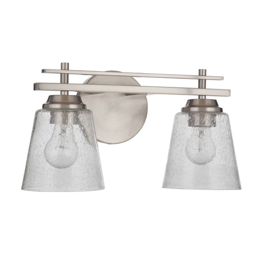 Drake 15.50-Inch Vanity Light in Brushed Nickel by Craftmade Lighting
