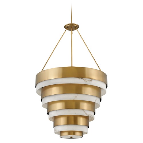 Echelon Large Chandelier in Heritage Brass by Hinkley Lighting
