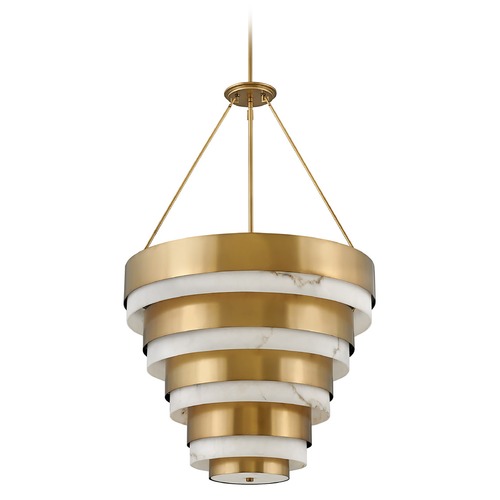 Hinkley Echelon Large Chandelier in Heritage Brass by Hinkley Lighting 30188HB