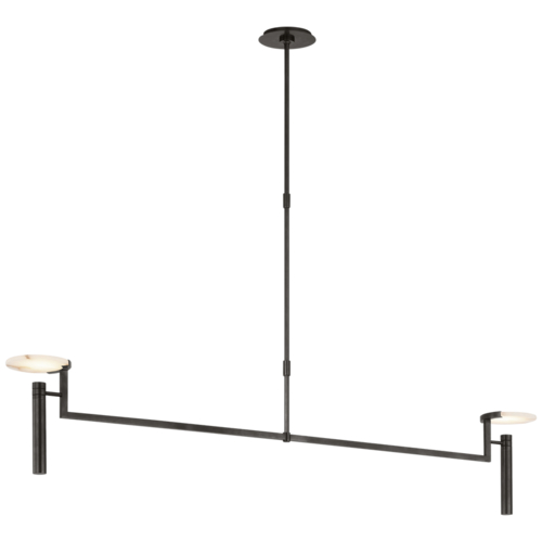 Melange XL Floating Disc Linear Chandelier in Bronze by VC Signature