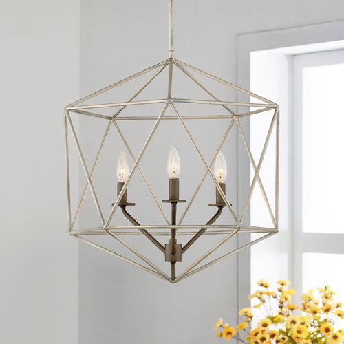 Hinkley Astrid 20-Inch Glacial & Metallic Matte Bronze Chandelier by Hinkley Lighting 3023GG