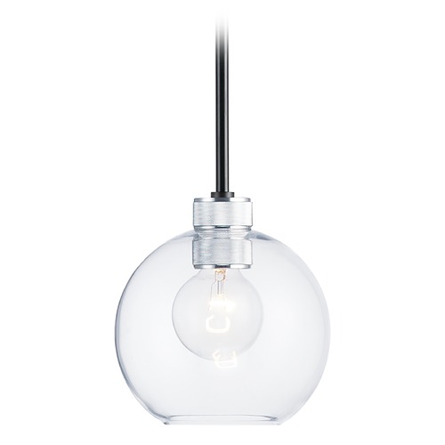 Maxim Lighting Vessel Black & Brushed Aluminum Mini Pendant by Maxim Lighting 21619CLBKAL