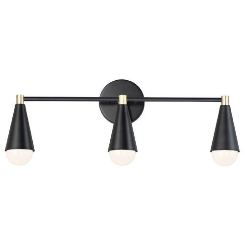 Maxim Lighting Lovell Black & Satin Brass Bathroom Light