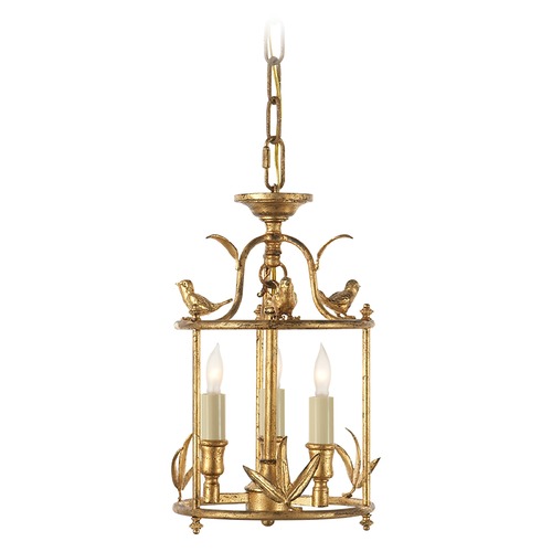 E.F. Chapman Diego Bird Lantern in Gilded Iron by Visual Comfort Signature