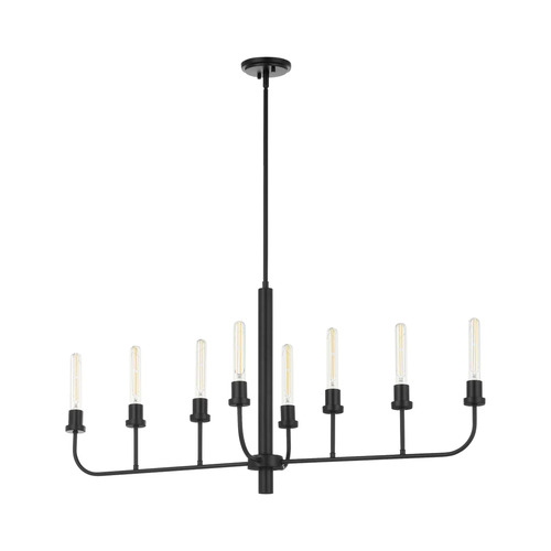 Quorum Lighting Sheridan 40-Inch Linear Chandelier in Matte Black by Quorum Lighting 622-8-59