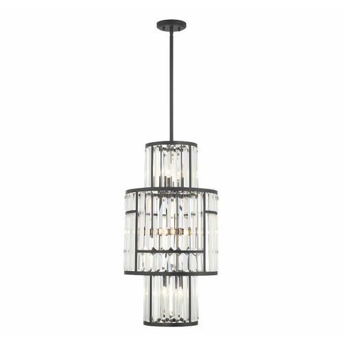 Savoy House Rohe 8-Light Crystal Chandelier in Matte Black by Savoy House 3-2226-8-89