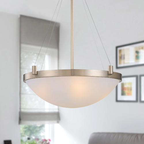 George Kovacs Lighting Suspended 4-Light Pendant in Brushed Nickel by George Kovacs P592-084