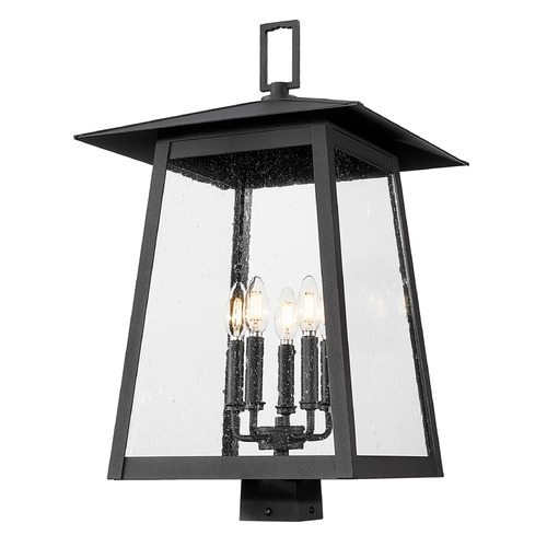 Z-Lite Rainer Black Post Light