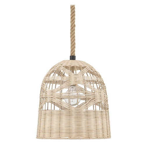 Hunter Fan Company Hunter Fan Company Baskel Matte Black Pendant Light with Bowl / Dome Shade 48200