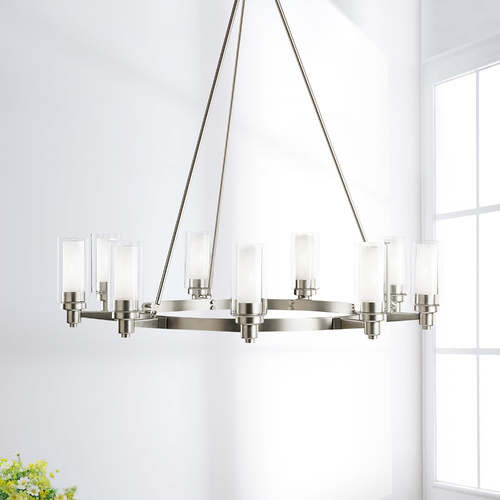 Circolo 36-Inch Round Chandelier in Brushed Nickel by Kichler Lighting