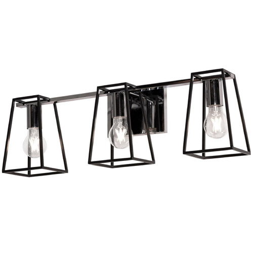 Afx Lighting Lynn Black & Polished Chrome Bathroom Light