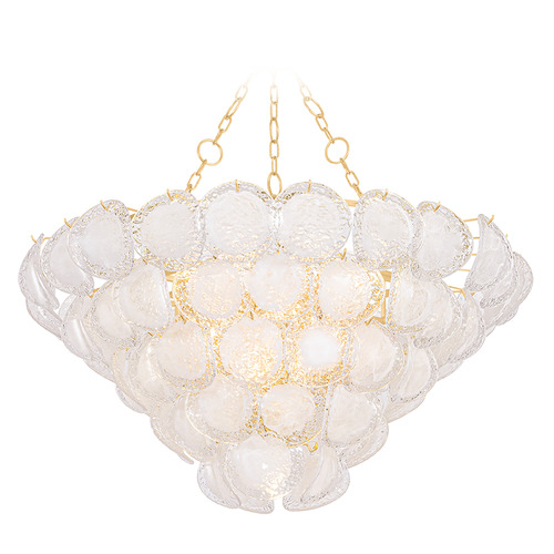 Hudson Valley Lighting Cedar Hill Vintage Gold Leaf LED Chandelier