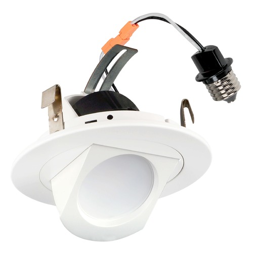LED Retrofit White Elbow Trim for 4-Inch Recessed Cans 3000K