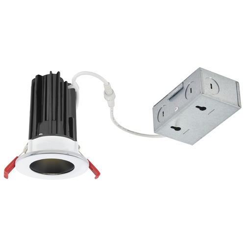 Recesso Lighting by Dolan Designs 2'' LED Canless 15W Chrome/Black Recessed Downlight 2700K 24Deg IC Rated By Recesso RL02-15W24-27-W/BK SMOOTH TRM