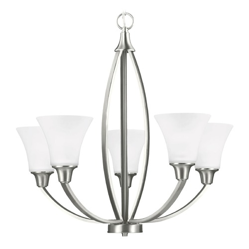 Generation Lighting Metcalf 26-Inch Chandelier in Brushed Nickel by Generation Lighting 3113205-962