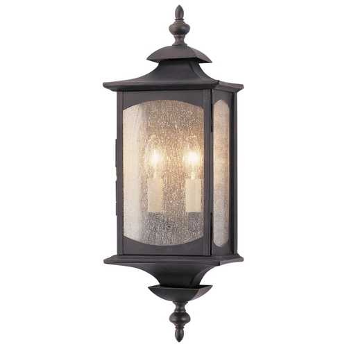 Generation Lighting Outdoor Wall Light with Clear Glass in Oil Rubbed Bronze Finish OL2601ORB