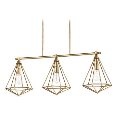 Quorum Lighting Bennett Aged Brass Linear LIght by Quorum Lighting 6311-3-80