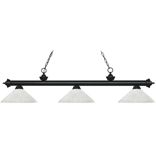 Z-Lite Riviera Matte Black Billiard Light by Z-Lite 200-3MB-AWL14