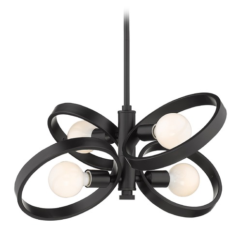 Golden Lighting Sloane Black Chandelier by Golden Lighting 8330-4BLK