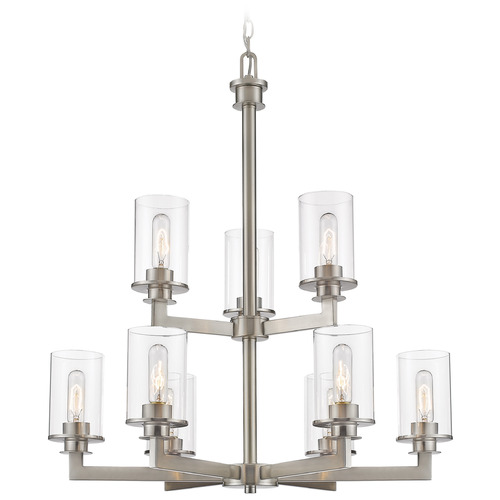 Z-Lite Savannah Brushed Nickel Chandelier by Z-Lite 462-9BN