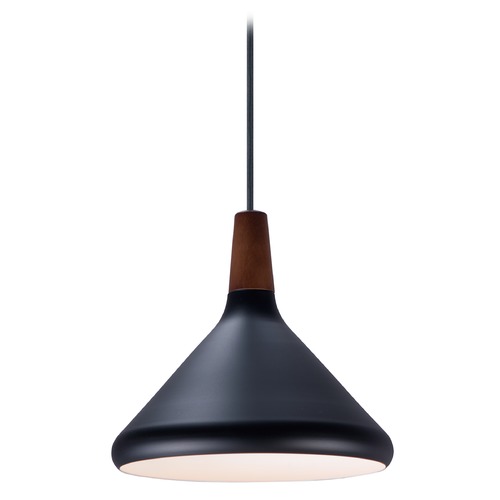 Nordic Walnut / Black Pendant by Maxim Lighting