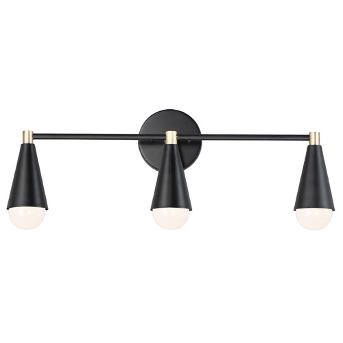 Maxim Lighting Lovell Black & Satin Brass LED Bathroom Light