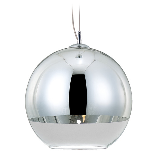 Chromos 12-Inch Round Pendant in Chrome by Eurofase Lighting