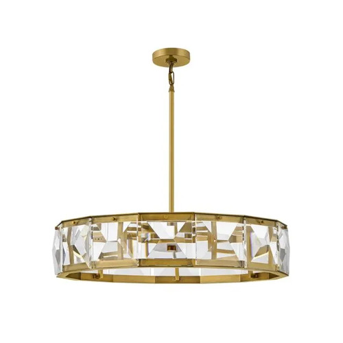 Jolie 30-Inch LED Crystal Chandelier in Brass by Fredrick Ramond