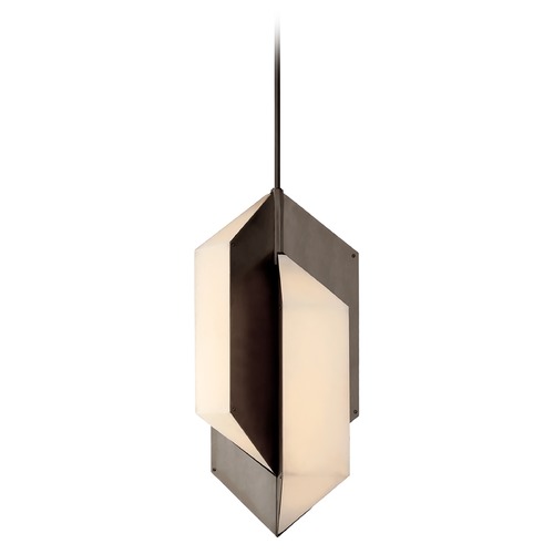 Visual Comfort Signature Collection Kelly Wearstler Ophelion Medium Pendant in Bronze by Visual Comfort Signature KW5722BZALB