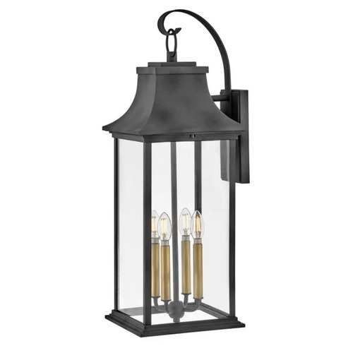 Hinkley Adair Large Outdoor Wall Light in Aged Zinc by Hinkley Lighting 2938DZ