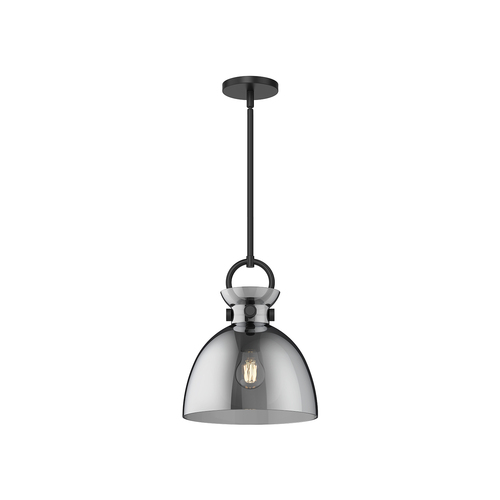 Alora Lighting Alora Lighting Waldo Matte Black Pendant Light with Bowl / Dome Shade PD411811MBSM