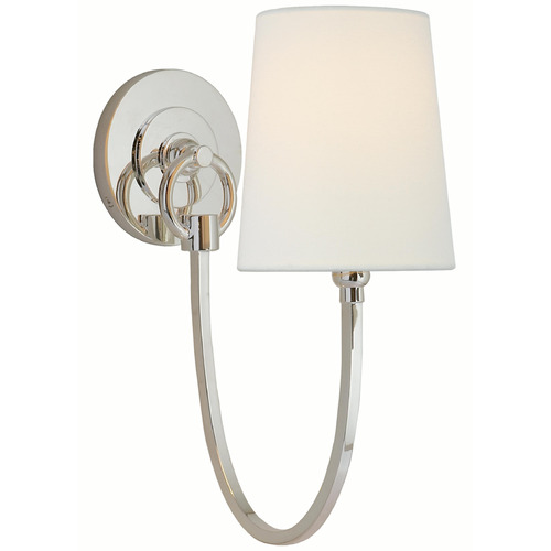 Visual Comfort Signature Collection Thomas O'brien Reed Polished Nickel Sconce