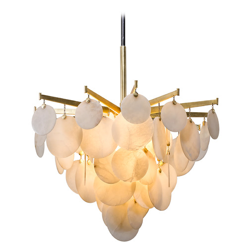 Corbett Lighting Serenity Gold Leaf & Polished Stainless LED Pendant Light