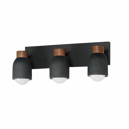 Pompeii 3-Light Bath Light in Matte Black by Maxim Lighting