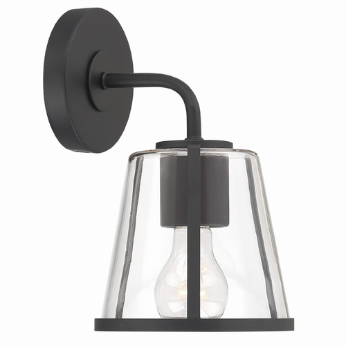 Crystorama Lighting Fulton Black Sconce