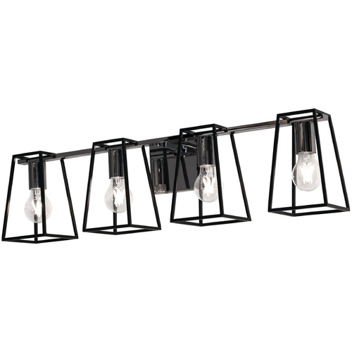 Afx Lighting Lynn Black & Polished Chrome Bathroom Light
