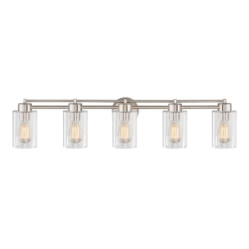 Design Classics Lighting Seeded Glass Bathroom Light Satin Nickel 5 Lt 706-09 GL1041C