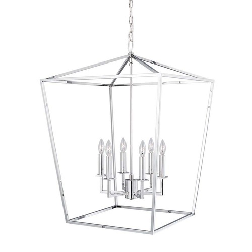 Norwell Lighting Norwell Lighting Cage Polished Nickel Pendant Light 1082-PN-NG