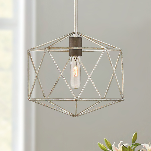 Hinkley Astrid 12-Inch Glacial & Metallic Matte Bronze Pendant by Hinkley Lighting 3027GG